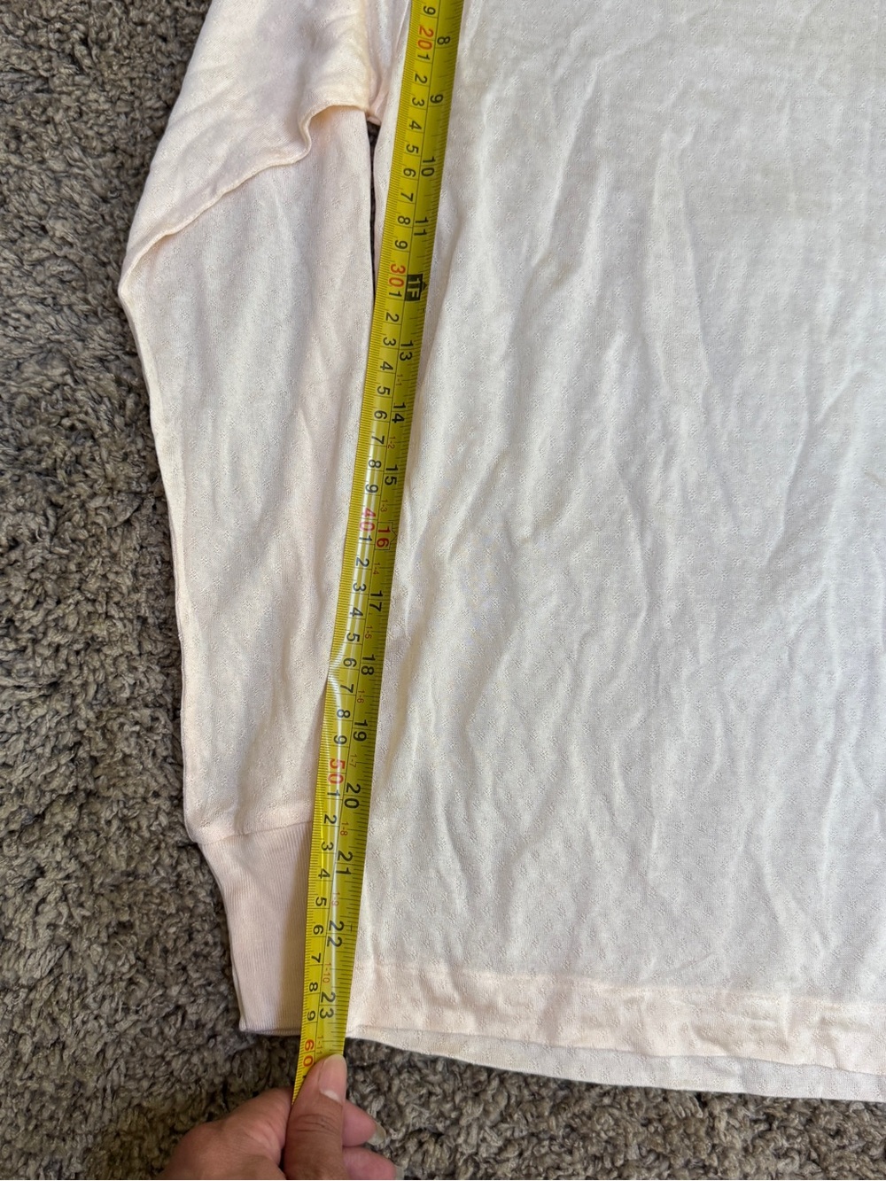 Women's Long Sleeve Scoop Neck Top in Soft Cream 100% Silk, NWOT - Picture 3 of 5